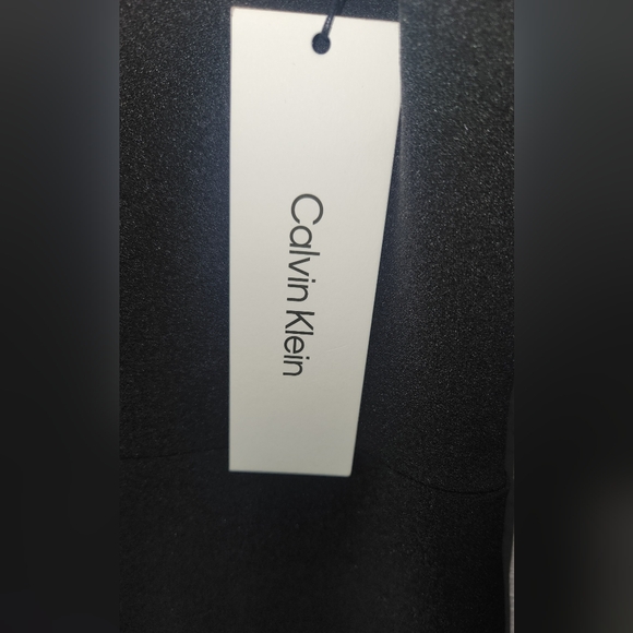 Calvin Klein Scuba Crepe Dress with Flutter Hem and Button Details - Picture 4 of 8